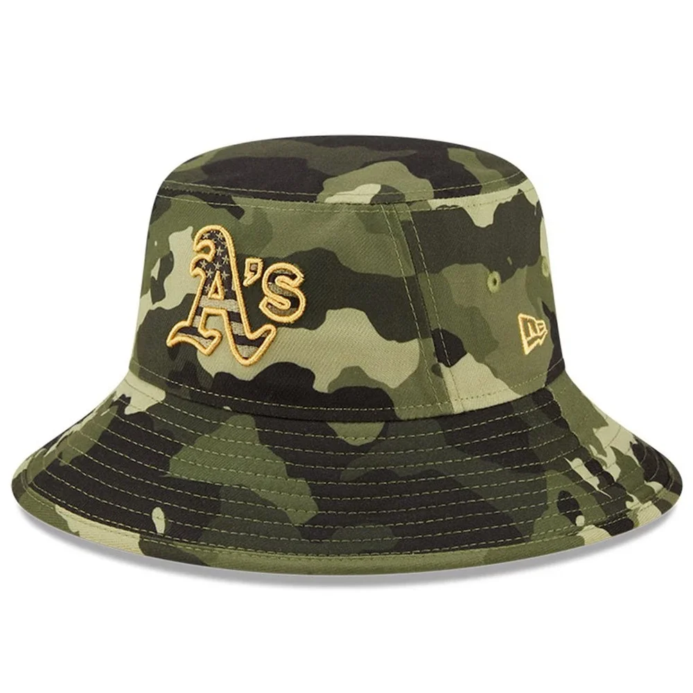 New Era Athletics Armed Forces Day Camo Bucket Hat One Size Fits Most